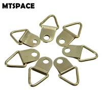 MTSPACE 50pcs/Set Universal Strong Golden D Rings Decor Picture Frames Hanger Hooks Hanging Triangle Screws Helper