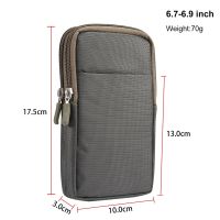 ●✎ Universal For All Below 4.7-6.9 inch Mobile Phones Pouch Outdoor 2 Zippers 3 Pockets Wallet Case Belt Clip Bag For smartphone