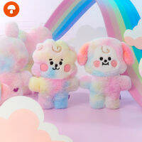 BTS Marshmallow Rainbow Plush Doll จี้พวงกุญแจการ์ตูน Kpop Bangtan Boys Plush ของเล่น Keyring ของขวัญสำหรับ Fans