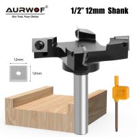 12mm 1/2－Shank ใบมีดแบบถอดเปลี่ยนได้ Planing Bit Face End Milling Cutter แทรกสปอยบอร์ดสไตล์ CNC Surfacing Router Bits สําหรับไม้