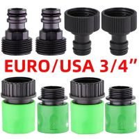 Quick Connector Nipple EURO USA 3/4 Inch Male Threaded Hose Pipe Adapter For Garden Tubing Drip Irrigation Watering System Watering Systems  Garden Ho