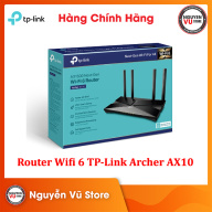 Thiết bị mạng Router Wifi 6 Gigabit Băng Tần Kép AX1500 TP-Link Archer AX10 - Hàng Chính Hãng thumbnail