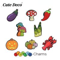 【Cute Deco】Lovely Food (10 Type) A Red Umbrella With A White Rod / Bamboo Shoot /Charm Button Deco/ Cute Jibbitz Croc Shoes / Charm Resin Material For Shoe Accessories