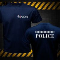 Rare Zealand Police Cops Navy Quality Cotton Mens Print Tshirt Dress Tshirt