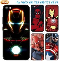 ◄◑☁ เคส VIVO Y27 Y78 y36 Y35 Y22 Y22s Y31 Y51 Y53S Y76 Y77 Y91C Y1S Y52 Y72 Pro 4G 5G V2247 V2249 1820 V2271A โทรศัพท์มือถือแบบนิ่มพิมพ์ลาย The Avengers สำหรับ