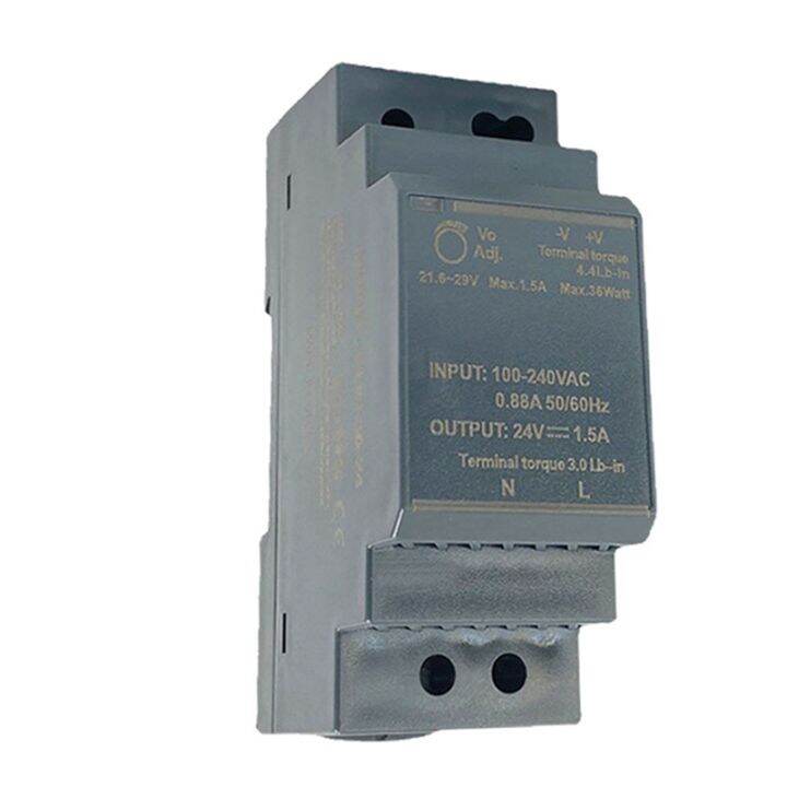 HDR3024 DIN Rail Power Supply Short Circuit Protection LED Indicator