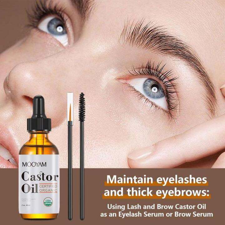 Cosmetics Castor Oil 60ml Natural Cold Pressed Castor Oil Eyelash