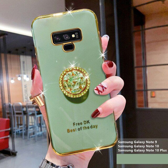 electroplated-case-for-samsung-galaxy-note-9-note-10-note-10-plus-bling-crystal-holder-cover-soft-tpu-back-cover