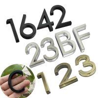 【LZ】✤☽☏  0-9 House Number Outdoor Numbers Signs 60mm Letters A-F Door Alphabet Home Address Name Plate Metal Hotel Residential Number