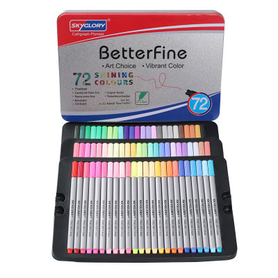 Iron Box with 3-corner Bar Pencil 0.4mm Fine Label Art Color Pencil Painting Stationery Highlighters