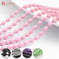 (17075)5 Meters beads 1.5MM 2.4MM Electrophoresis Color Iron and Copper Ball Chains Necklace Chains Jewelry Findings Accessories Beads