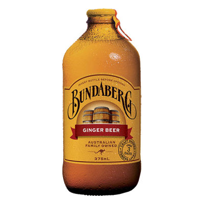 Bundaberg Ginger Beer 375ml  บันดาเบิร์ก เครื่องดื่มรสขิง อัดก๊าซ ขนาด 375 มล (8946)