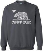 Artex California Republic เสื้อสเวตเตอร์ Charcoal หมีขาวสไตล์วินเทจ