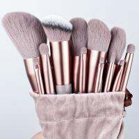 【LZ】♚❈  Soft Fluffy Maquiagem Brushes Set cosméticos Fundação Blush pó sombra Kabuki mistura ferramenta de beleza 8-13Pcs