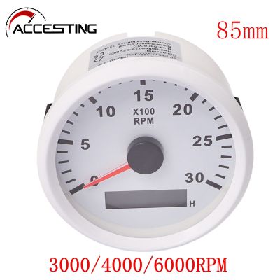 มาตรวัดกันน้ำเครื่องวัดความเร็วในรถยนต์3000/4000/6000RPM 85Mm สำหรับรถยนต์ทางทะเล9-32V