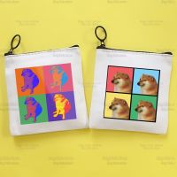 ❂❣❇ Cheems Dog Shiba Inu Vaporwave Aesthetic Mini Coin Purse Small Bag Cute Niche Canvas Coin Purse Bag