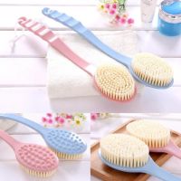 【YF】 Soft Body Scrubber Shower Exfoliating Scrubs Long Handle Bath Brush Exfoliator Skin Massager Cleaning Bathroom Accessories