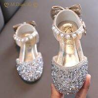 【hot】◆✕  New Beading Sandals Fashion Childrens Wedding Kids Soft Bottom Flat Shoes