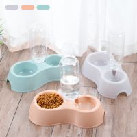 With Drinking Bottle Plastic Pet Double Bowl with Water Storage A Dual use Bowl for Eating and Drinking Dog Bowl Cat Pet Bowl