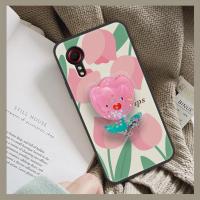 TPU protective Phone Case For Samsung Galaxy Xcover5/SM-G525F foothold cartoon Back Cover Silicone Waterproof Soft Case
