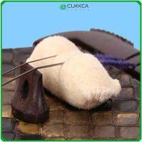 CLMXCA 3Pcs อุปกรณ์เสริมเสริม แผ่นกรองหนังแท้ เย็บด้วยมือ หนังกวางธรรมชาติพร้อมซับในเนียนนุ่ม เบาะกรองเสียง ใช้งานได้จริง อุปกรณ์เสริม urheen เออรู