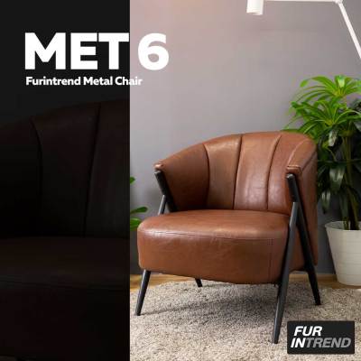 เก้าอี้เหล็ก เฟอร์อินเทรน Steel Chair Model : MET6 Brown