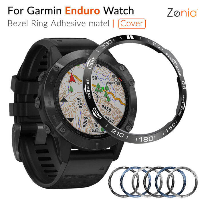 zeniaสำหรับ-garmin-enduro-หนามเตยนาฬิกาแหวนกาวกรณีanti-scratchกรอบสแตนเลสสตีลอุปกรณ์เสริมสำหรับนาฬิกาอัจฉริยะ