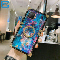 สำหรับ OPPO A93 2020 / OPPO A73 2020 / OPPO Reno4 F สีสันบุคลิกภาพเคสกลิตเตอร์แสงจ้า Cool Starry Sky Flash นกฮูกฝาหลังพร้อมตัวยึดสว่านแฟลช