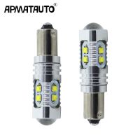 Apmatauto 2ชิ้นหลอดไฟ Led Bax9s H6w ไม่มีข้อผิดพลาดจอดรถชิปเอ็กซ์บีดีสีขาว6000K ไฟด้านข้างจอดรถ Led สำหรับ Alfa 147 156 166 Gt