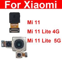 โมดูลกล้องด้านหน้าด้านหลังสําหรับ Xiaomi Mi 11 Mi 11 Lite 4G 5G Frontal Selfie ด้านหน้าด้านหลังกล้องหลักหลัก Flex Cable อะไหล่