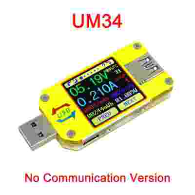 【In-demand】 สายแอมมิเตอร์3.0เครื่องทดสอบ UM34C UM34 LD35ประจุกระแสตรง USB วัดความต้านทานกระแสชนิด-C เมตรแรงดันไฟฟ้าโวลต์มิเตอร์วัดและปรับระดับ