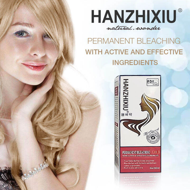HANZHIXIU Salon Hair Bleaching Set Hair Whitening Fading Cream