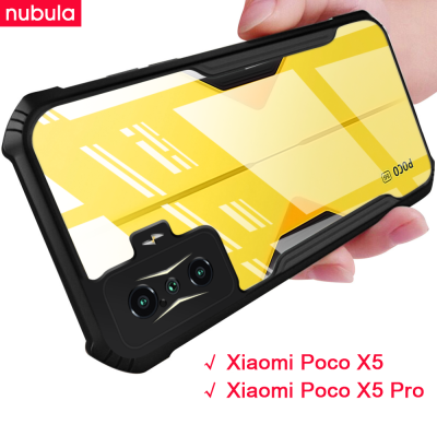 NUBULA เคส Xiaomi Poco X5 Poco X5 Pro ฝาหลังแบบใสเคสโทรศัพท์โปร่งใสกันกระแทก4มุมสำหรับ Xiaomi Mi Poco X5 Pro
