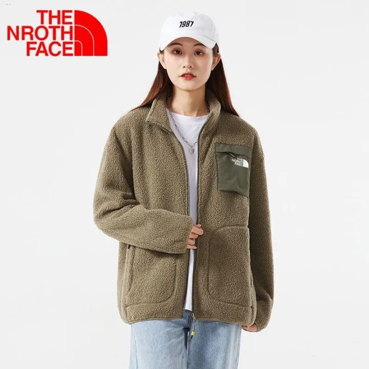 north-face-north-แจ็คเก็ตขนแกะกลางแจ้งพื้นผิว-tnf-ชายและหญิงคู่รุ่นฤดูใบไม้ร่วงและฤดูหนาวตุ๊กตาขนแกะเสื้อแจ็คเก็ตคาร์ดิแกนกันหนาวผ้าฟลีซ