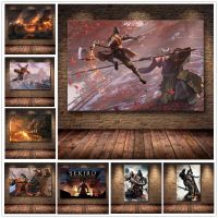 โปสเตอร์เกม Sekiro-Shadows Die Twice HD โปสเตอร์และภาพพิมพ์ภาพวาด-Wall Art Cuadros สำหรับตกแต่งบ้าน