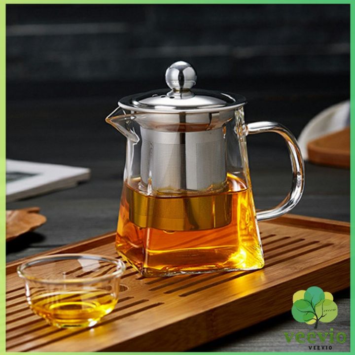 veevio-กาชงชา-กาแก้ว-ตัวกรองสแตนเลส-ก้นออกแบบเป็นเหลี่ยม-ไลฟ์สไตล์เม็กซิโก-glass-teapot-มีสินค้าพร้อมส่ง