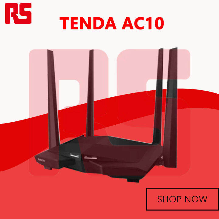 Tenda AC10 Router AC1200 Smart Dual-Band Gigabit WiFi Router | Lazada PH