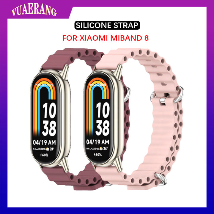 vuaerang-mi-band-8สายซิลิโคนสำหรับ-xiaomi-สมาร์ทแบนด์8สร้อยข้อมือกีฬาสายรัดข้อมืออุปกรณ์ทดแทนสำหรับ-xiaomi-miband-8