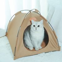 Pet Cat Tent Dog Bed Pet Teepee with Cushion for Dog Kennel Cat Indoor Camping Nest Bed for Kitten Puppy Cave Pet Dog Cat House