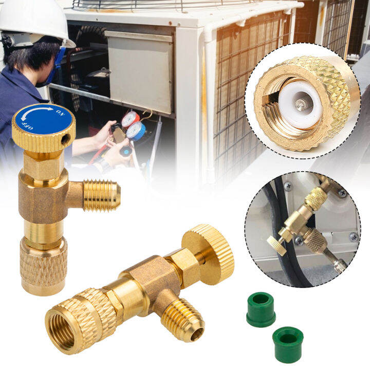 EG【Ready Stock】R22 R410A Refrigerant Charging Valve 1/4“ Air