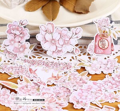 18pcs Cute Self-made Cherry Blossom / Sakura Stickers/flower Scrapbooking Stickers /Decorative Sticker /DIY Craft Photo Al Stickers Labels