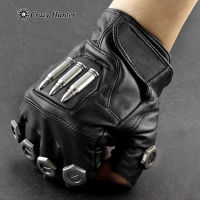 Steampunk Bullet Vintage Mens Fingerless Leather Gloves Cosplay Custome Party