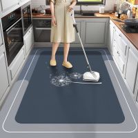 [COD] shop kitchen floor mats waterproof oil-proof dirty-resistant non-slip mats wash-free pvc simple and large-scale wholesale