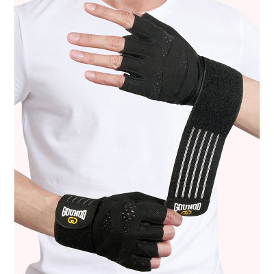 ถุงมือออกกำลังกาย ถุงมือฟิตเนส ถุงมือยกน้ำหนัก ถุงมือยกเวท ถุงมือมอเตอร์ไซต์ สีดำ ถุงมือFitness Glove Sports Gloves สีดำ