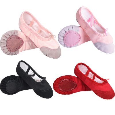 【House of Barbie】พื้นรองเท้าผ้าใบนุ่มรองเท้าบัลเล่ต์เด็กผู้หญิงรองเท้าสำหรับสวมเต้นรำเด็กผู้หญิงฝึกเต้นบัลเล่ต์