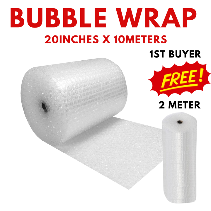 Bubble Wrap roll packaging white 20in x 10meters Lazada PH