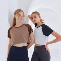 Penny Activewear เสื้อออกกำลังกาย แขนสั้น  ระบายเหงื่อดี สัมผัสเบา  แห้งไว ทรงครอป สั้น เก๋มาก ใส่แบบ Oversize เป็นแบบ Two Tone *พร้อมส่งจากไทย