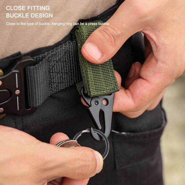 1pcs-tactical-hanging-buckle-molle-nylon-webbing-belt-triangle-buckle-outdoor-climbing-camping-tool-accessory-carabiner-keychain-adhesives-tape