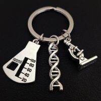 【CW】 1Pc Chemical Microscope Keychain Experiment Keyring Student Jewelry Handcraft