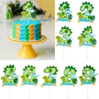 Dinosaur Happy Birthday Cake Topper Digital Cupcake Toppers Personalized Dino Number Animal Cake Decoration Accessories Tools